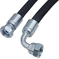 Manguera hidráulica 2SC- BSP- DN08 3-8&quot-- IG-IG 90°- adaptada a sus necesidades- tamaño 200